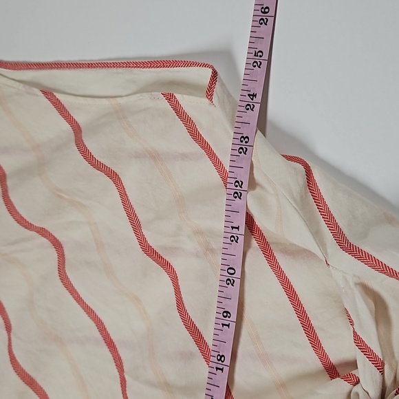 New, Madewell Montpellier stripe wrap top with sash ties women's size XXL - Picture 11 of 13
